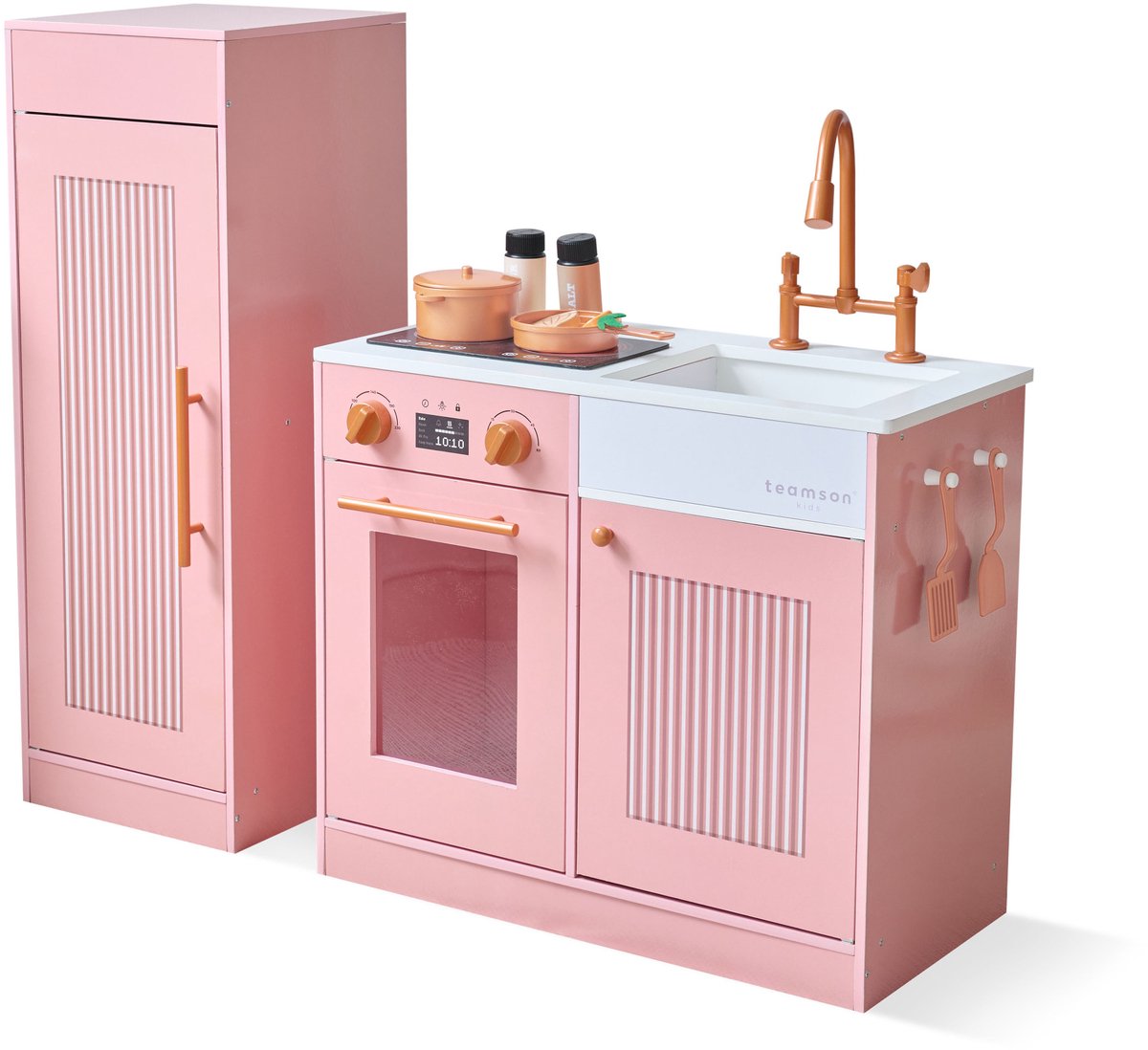 Teamson Kids Chester Houten Speelkeuken Met Accessoires - Rollenspel Speelgoed - Perzik