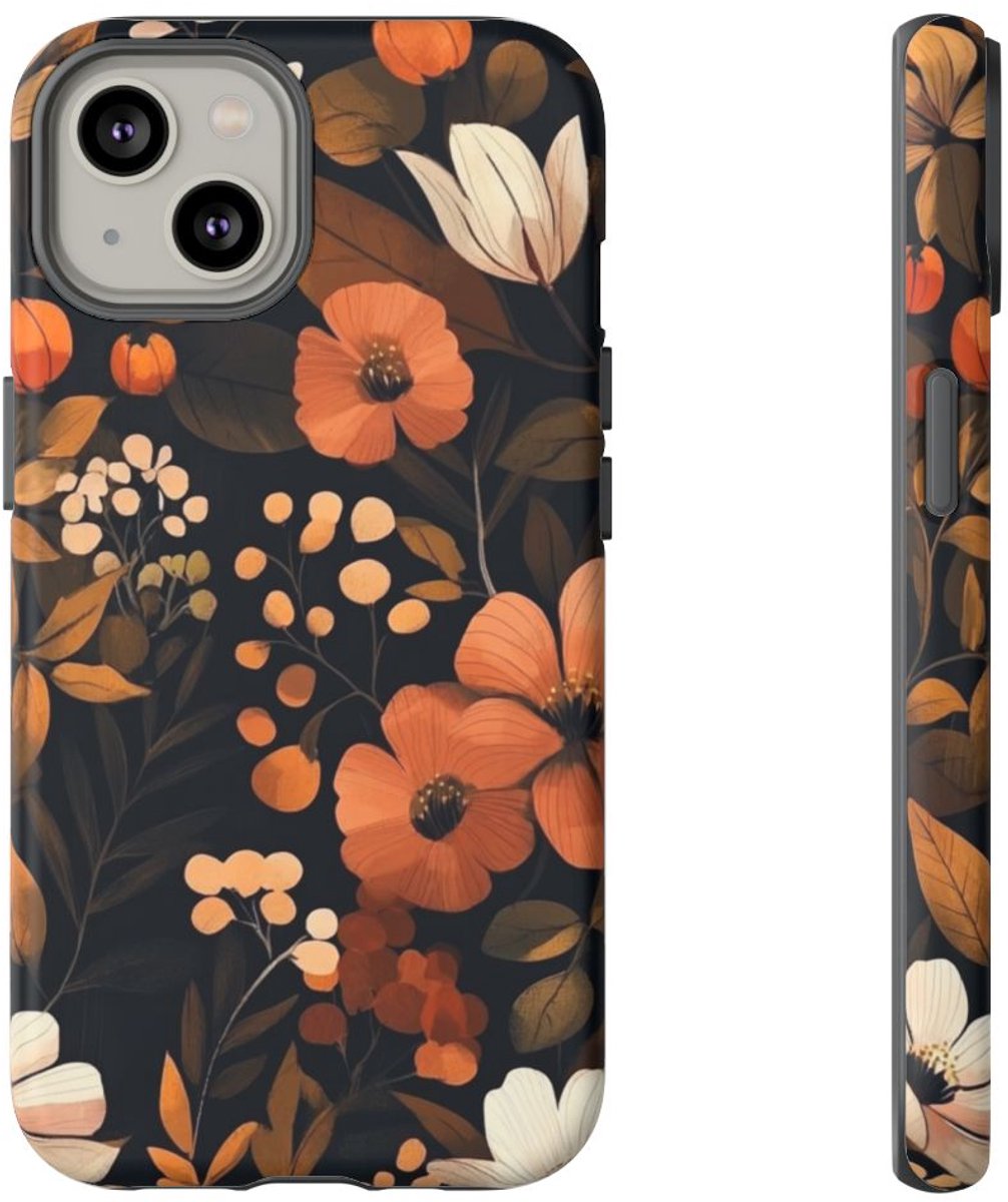 Herfstachtig Bloemenpatroon – Telefoonhoesje Geschikt voor iPhone 14
