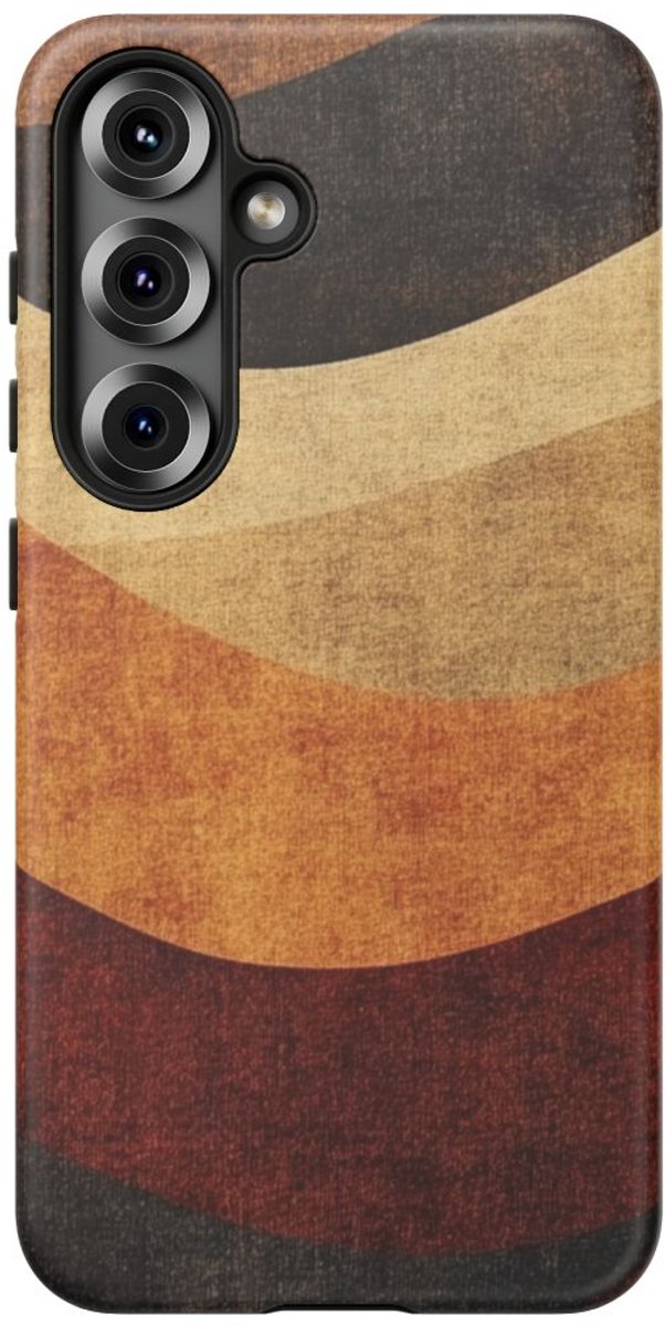 Warme Abstracte Golfpatronen – Telefoonhoesje Geschikt voor Samsung Galaxy S25