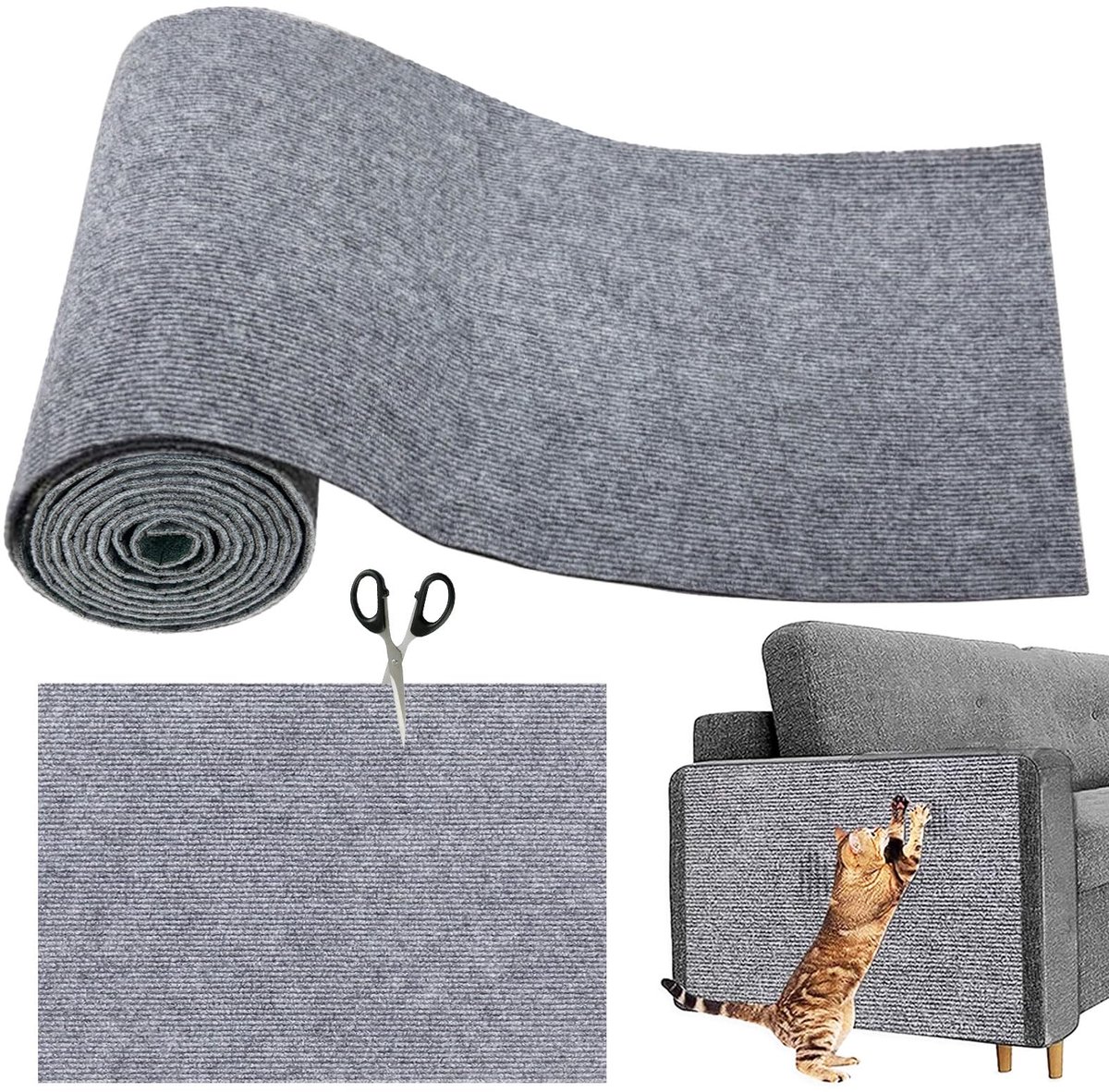 Ibenzoa® Extra lange zelfklevende krabmat voor katten ter bescherming van meubels en muren