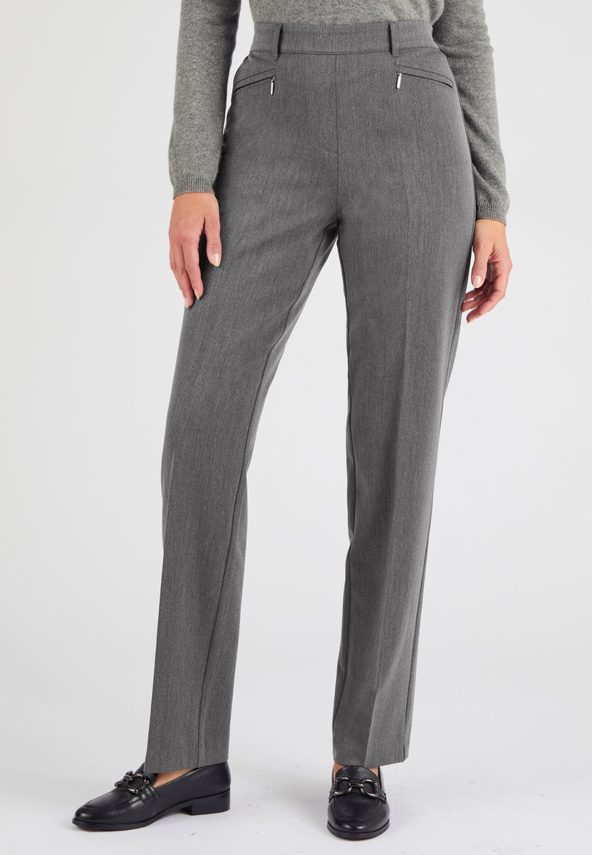 Damart - Klassieke broek met rechte pijpen - Dames - Grijs - 44