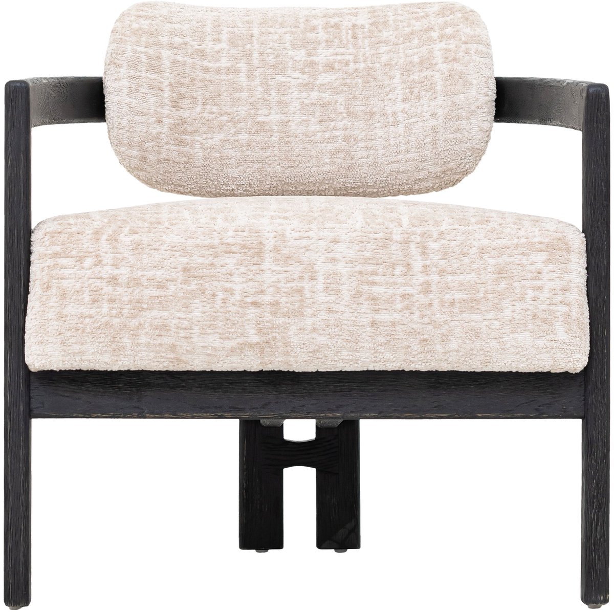 MUST Living Lounge chair Kelly black,75x73x73 cm, luxor sand