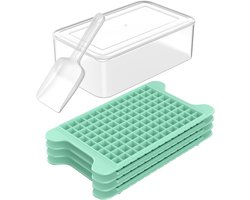 Mini Ice Cube Tray for Freezer: Small Ice Trays for Freezer with Bin - 117×4PCS Easy Release Nugget Ice Tray - Crushed Ice Tray with Container