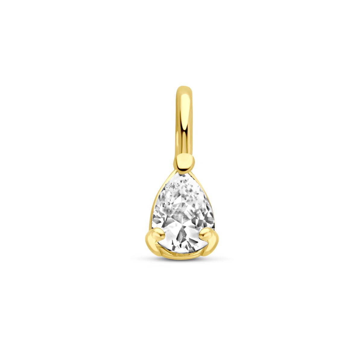 14K geelgouden hanger zirkonia 8,5 mm - 4033191