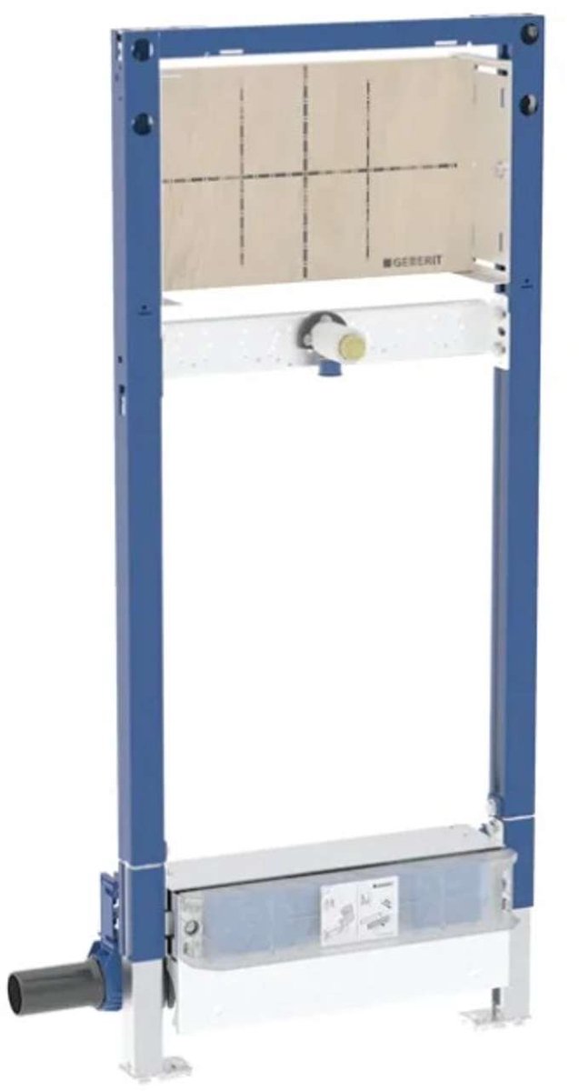 Geberit Duofix - Voorwandinstallatie voor douche, hoogte 1,30 m, met wandafvoer, inbouwwandaansluiting, voor afwerkvloerhoogte bij inlaat 90-200 mm 111.580.00.2