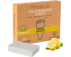 Milieuvriendelijke WC reiniger Vellen - 60 Duurzame Toiletreiniger Strips – Citroen – Vegan – Zero Waste