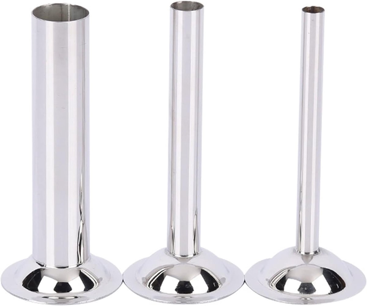 Sausage Filling Tubes - 3pcs - RVS Vulbuizen voor Maat 8 Handmatige of Elektrische Vleesmolen