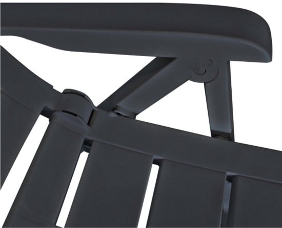 Tuinstoelen 2 st verstelbaar kunststof antracietkleurig van vida xl — afbeelding 4