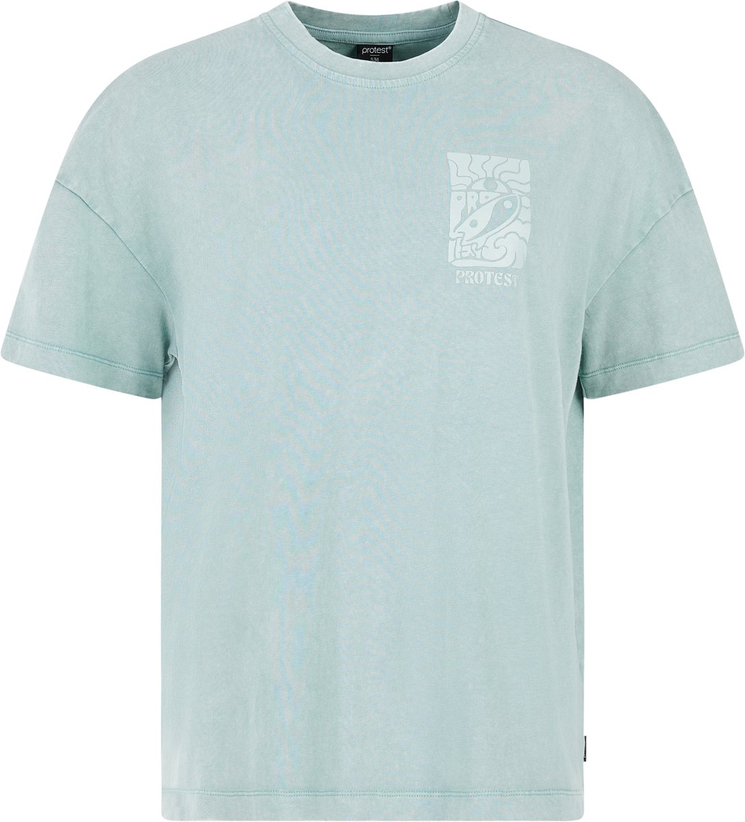 Protest Prtreed T shirt Dames Korte mouwen Ronde hals Relaxed fit Blauw