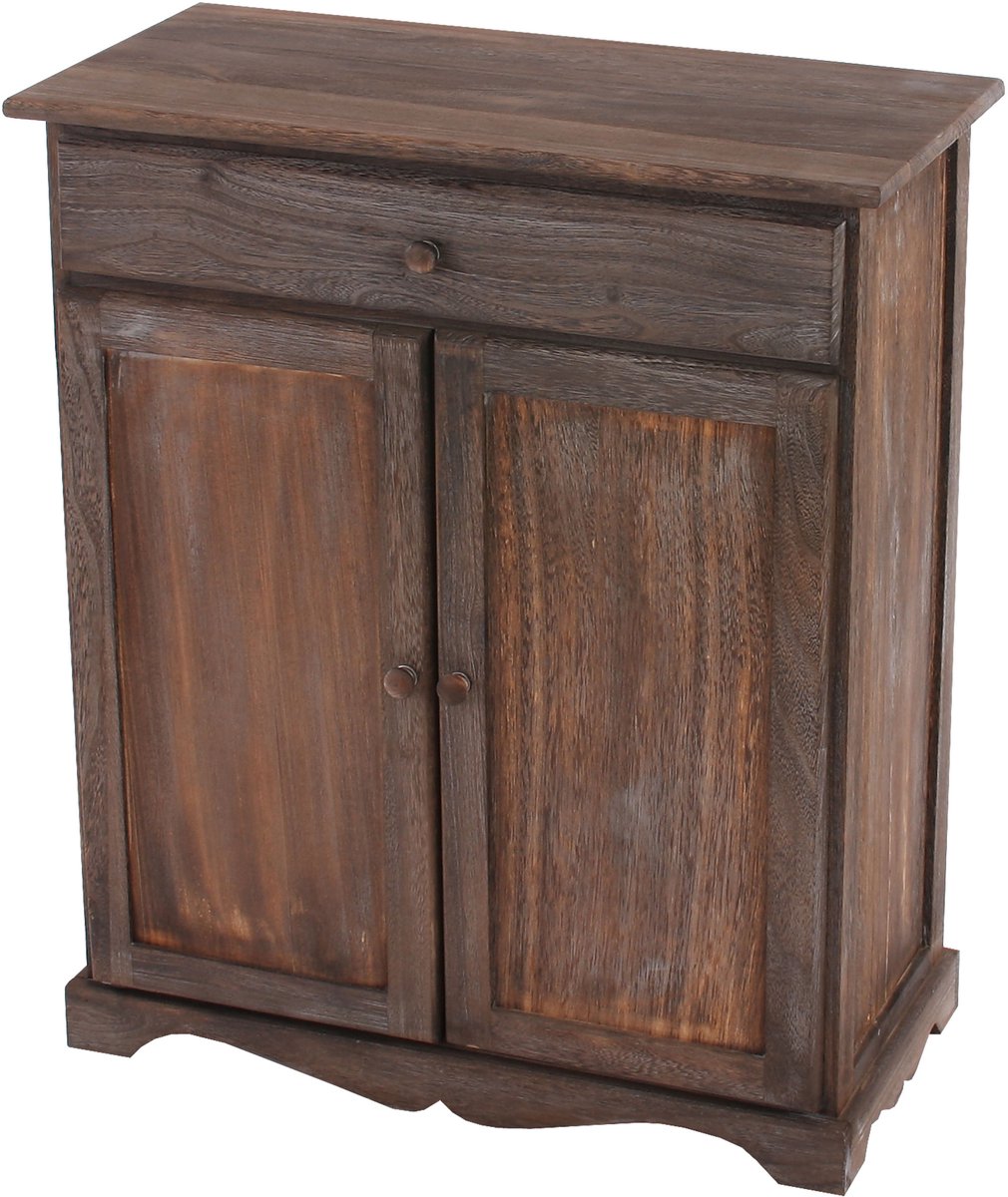 MCW Ladekast, 78x66x33cm, shabby look, vintage ~ bruin