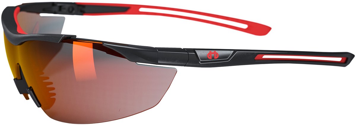 Hellberg Veiligheidsbril Argon AF+AS smoke red / rood - fijne veiligheidszonnebril