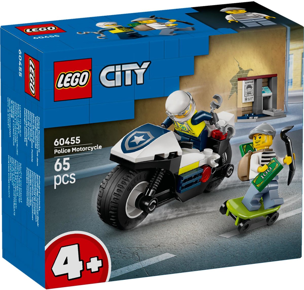 LEGO 60455 City Police Achtervolging Op  Politiemotor