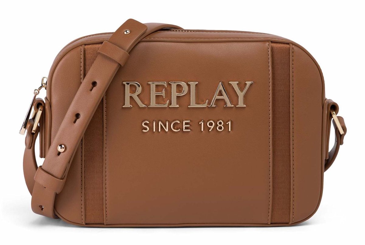 REPLAY schoudertas Crossbody Bag Caramel Cafe Lichtbruin