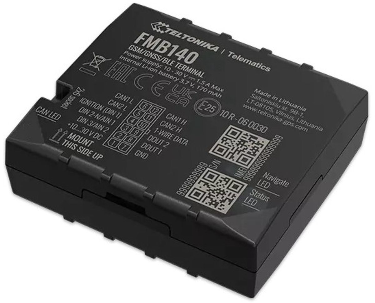 Teltonika FMB140 Auto GPS-tracker Zwart
