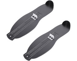 2-stuks voetmaatmeter voor volwassenen - Voetmaatmeter - Meet nauwkeurig de voetmaat - Meetinstrument - Geschikt voor het meten van schoenmaat - Britse en Europese maten - Lichtgewicht en draagbaar - Comfortabel en gemakkelijk te gebruiken - Zwart