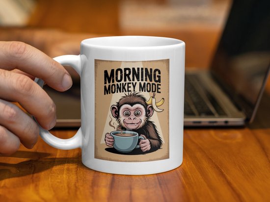 Tasse singe mignonne, mode singe du matin, tasse à Café , tasse drôle, idée cadeau, amateur de Café , amoureux des singes, tasse