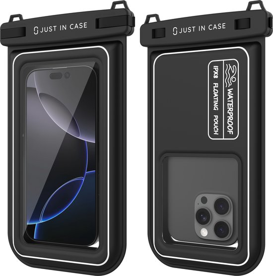 Cazy Universeel Waterdicht Telefoonhoesje met Koord – Onderwater Hoesje - Drijvend – Geschikt voor Zwemmen en Strand - IPX8 Gecertificeerd