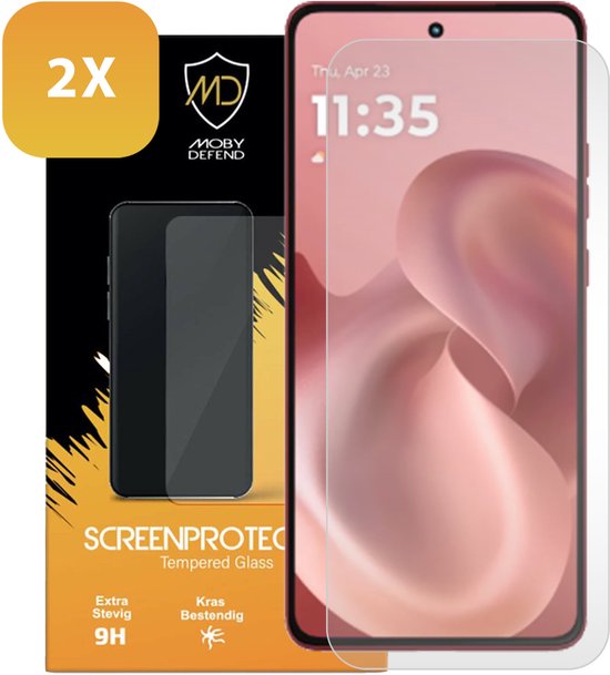2-Pack MobyDefend Screenprotectors - Geschikt voor Motorola Moto G86 - Case-Friendly Screensavers - Gehard Glas
