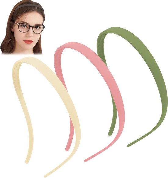 3x Sterke Elastische Haarbanden 25 cm voor Dik en Lang Haar - Geen