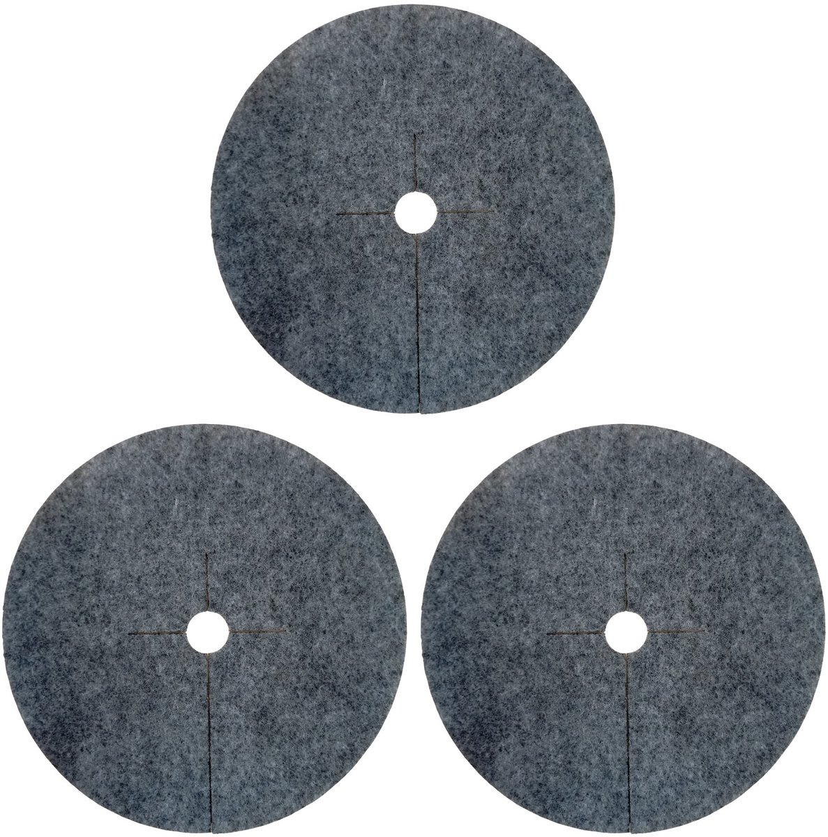 Bertoni Onkruidwerende Schijven 3 Stuks – Mulchschijven van Vilt – Water- & Luchtdoorlatend – Grijs (Diameter: 60 cm)