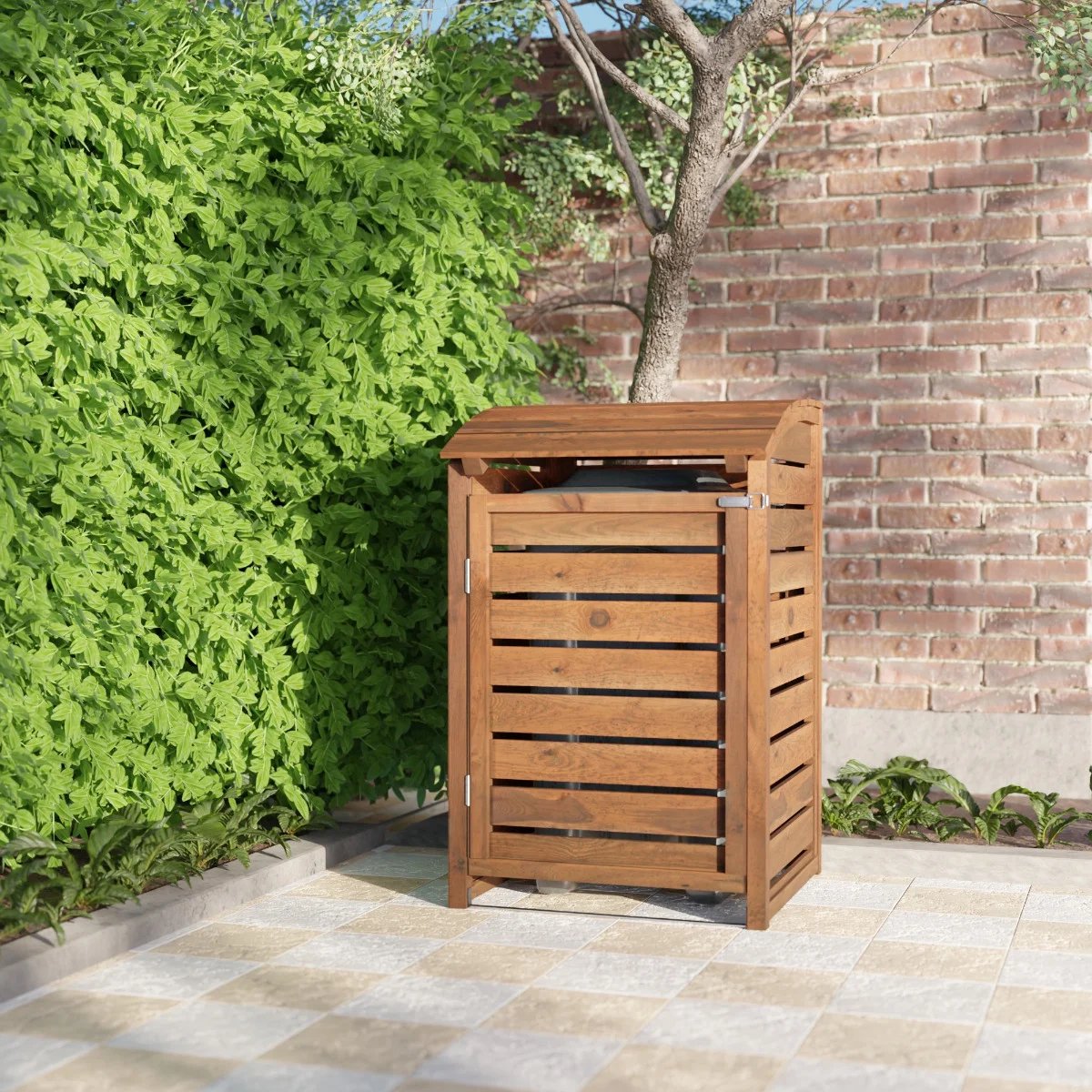 Containerombouw voor 1 kliko - Kliko Ombouw - Geïmpregneerd Grenen Hout - Bruin