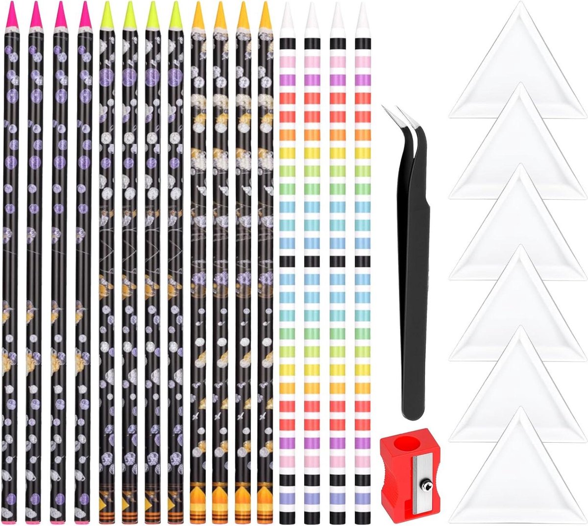 Allecto Plus - Diamond Painting Pen Wax Set met 24 Stuks - DIY Accessoires - Rhinestone Wax Pen - Sieraden Maken - Knutselen
