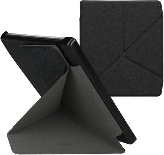 kwmobile e-reader hoesje geschikt voor Pocketbook Era / Era Color hoes - Ereader flip case met standaard - E reader cover van kunstleer - In zwart — afbeelding 3