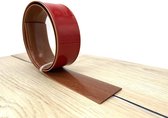 Allecto Plus - Bande de transition autocollante pour moquette - 2 m x 4 cm - Imitation bois marron - Joint d'espacement - Seuil - Sol - Rayures - Vinyl