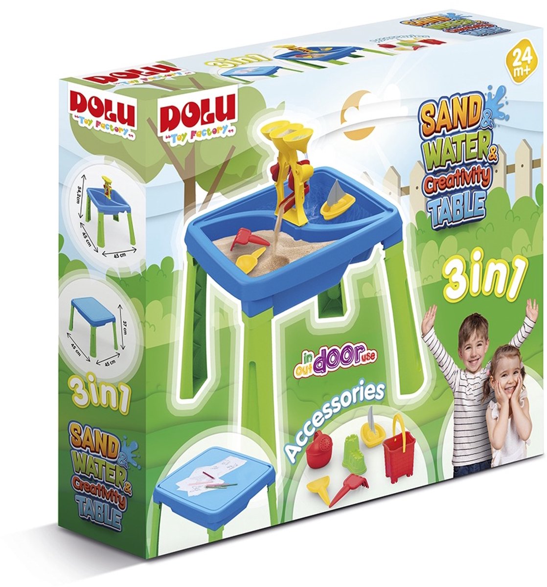 Dolu Creativity Groen/Blauw Zand- en Watertafel — afbeelding 3