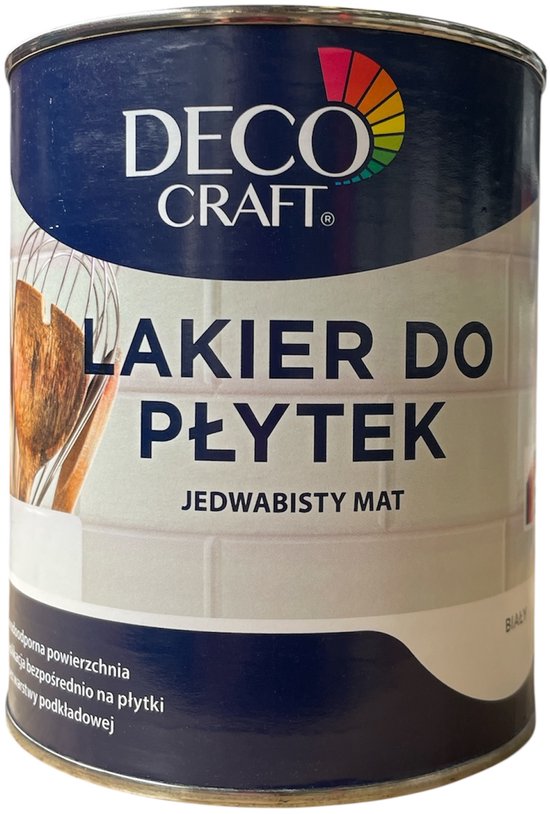 Blik met Deco Craft Lakier do Płytek Jedwabisty Mat.