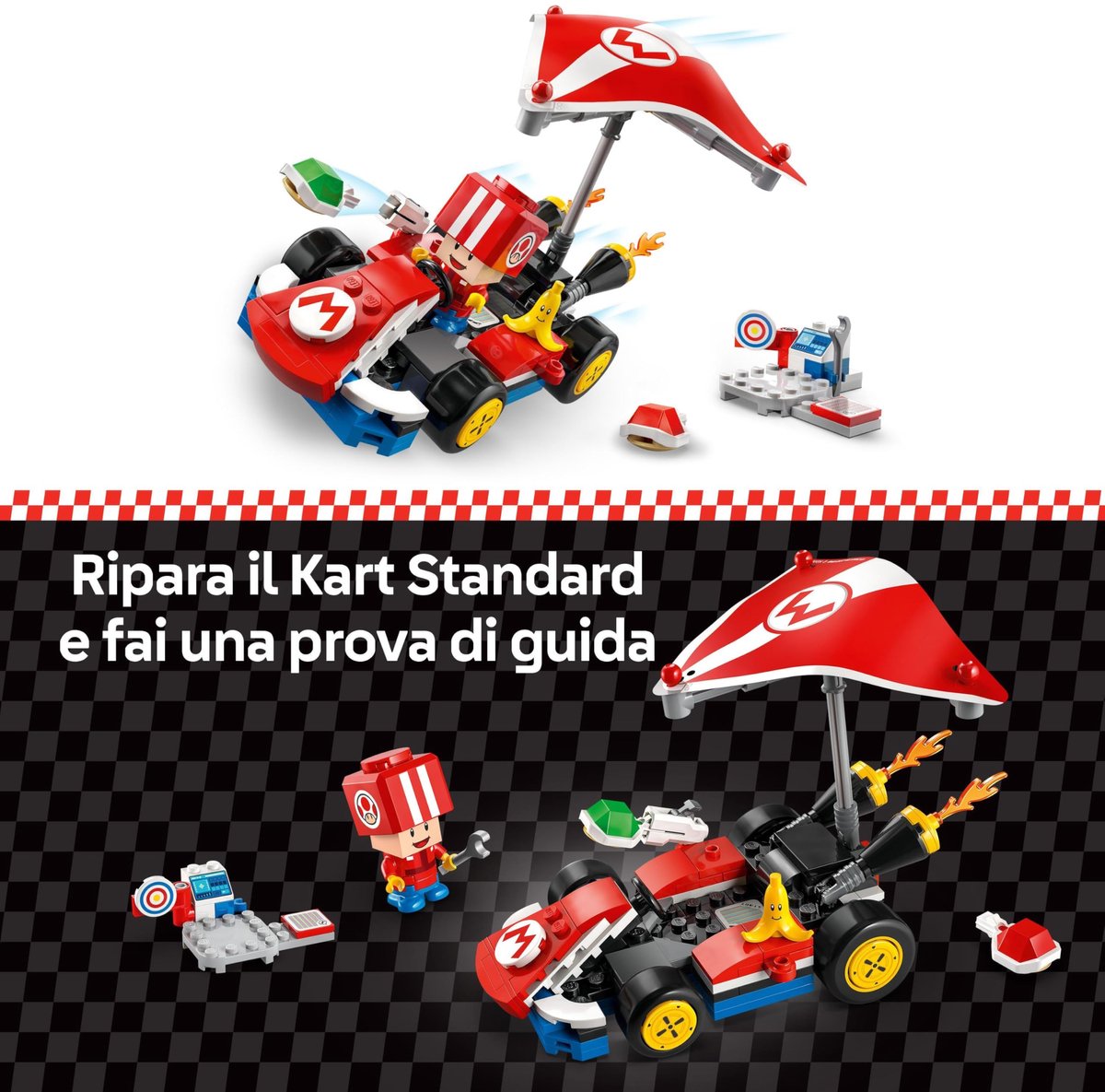 LEGO Super Mario: Mario Kart – Standaardkart Auto Speelgoed voor Kinderen uit de Game 72032 — afbeelding 13