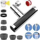 1440° draaibare multifunctionele verlengkraan, waterkraan opzetstuk met 2-voudig instelbare perlator draaibare waterkraan straalregelaar voor kranen keuken en badkamer 1440° draaibare multifunctionele verlengkraan, waterkraan opzetstuk met 2-voudig instelbare perlator draaibare waterkraan straalregelaar voor kranen keuken en badkamer