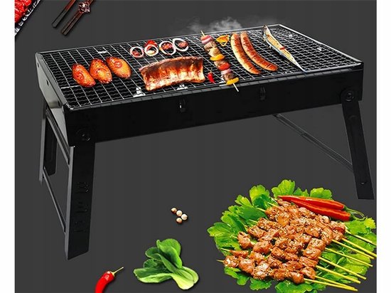 Draagbare Opvouwbare Camping BBQ - Houtskoolgrill - barbecues - bbq gereedschap - Outdoor Tafelbarbecue - Inklapbare Picknick Grill - barbecue accessoires - barbecue houtskool - barbecue hoes van Merkloos — afbeelding 5
