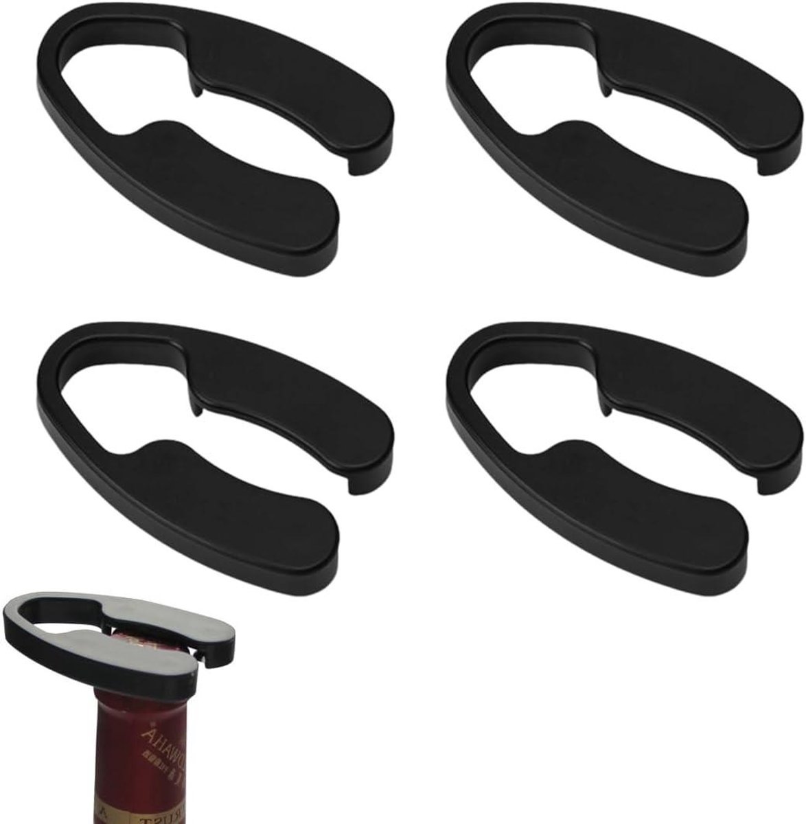 Inovra - Foliesnijder 4 stuks voor wijnflessen - Wijncapsulesnijder - Accessoires voor het verwijderen van folie - Keukenaccessoires . - Decanteerder