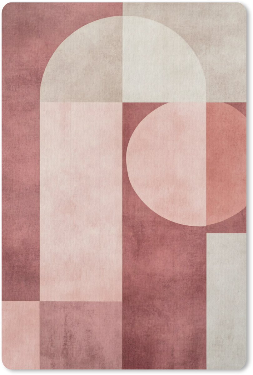 Muismat 18x27 cm - Mousepad Figuren - Abstract - Roze - Muismatten