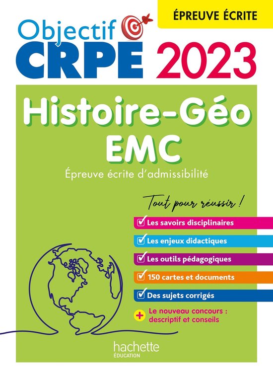 Objectif CRPE 2023 - Histoire-Géographie-EMC - épreuve éc ... - cover
