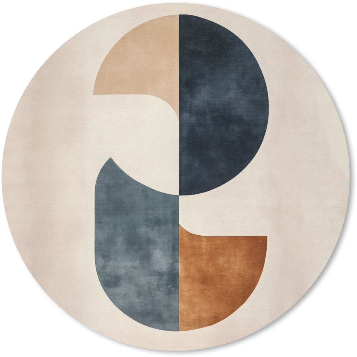 Muismat rond 50x50 cm - Mousepad Cirkels - Abstract - Kleurrijk - Ronde muismatten