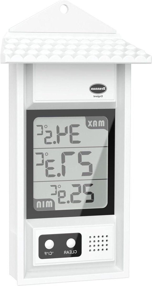 Max Min Thermometer with Roof - Electronic