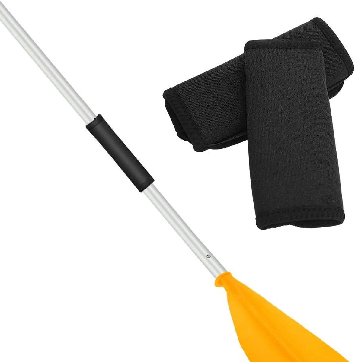 Allecto Plus - Zachte Paddle Handvatten voor Kajak Accessoires - Zwart - Comfortabele Grip - Peddelhandvatten - Kano Paddle Optimalisatie