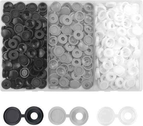 100 stuks - T40 / TX40 - Premium Afdekdopjes / Afdekkap voor Torx schroeven - Zuiver Wit RAL