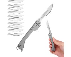 Pocket Navaja Plegable Llavero Inoxidable - Mango con Hoja Intercambiable