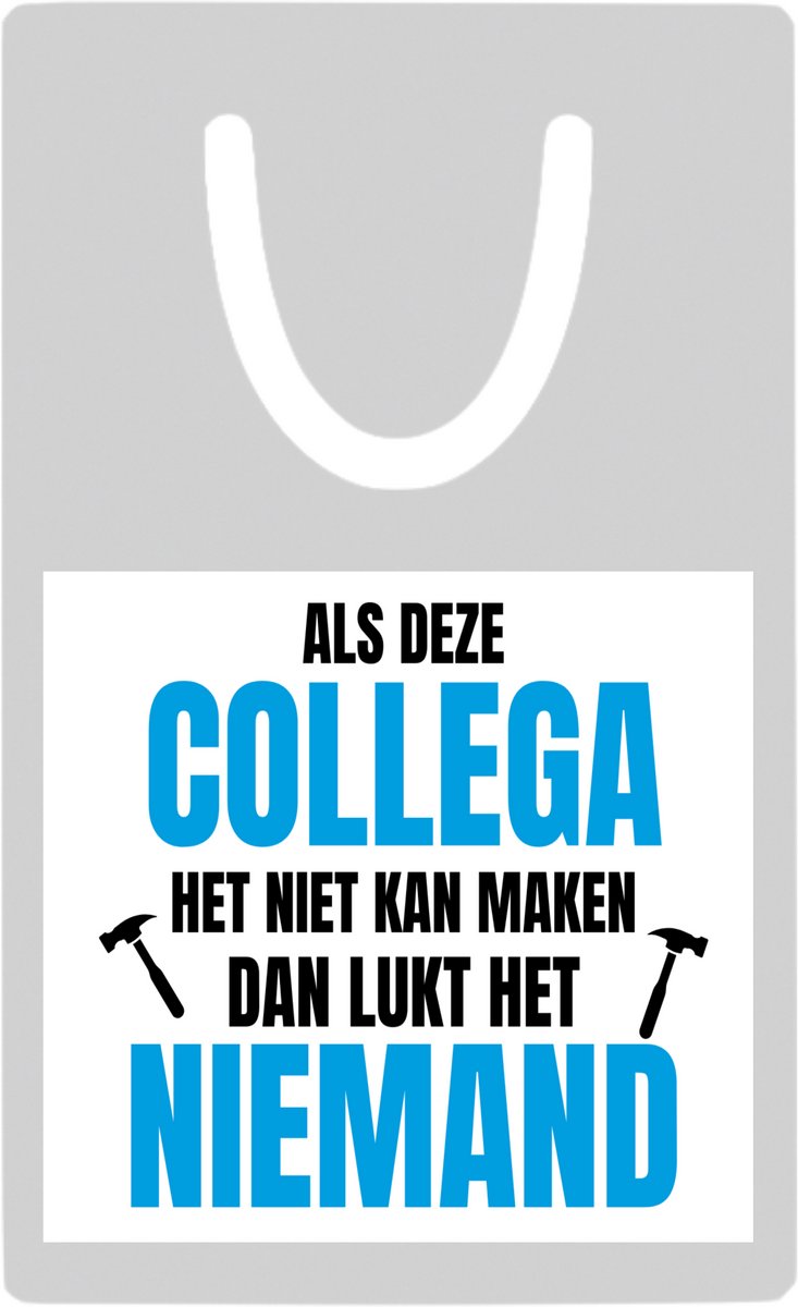 Hacebo® - Als deze collega metalen boekenlegger- Collega - een collega - werk - afscheidscadeau - verjaardagscadeau - kado Bladwijzer boekenleggers - 7.6 cm x 5cm
