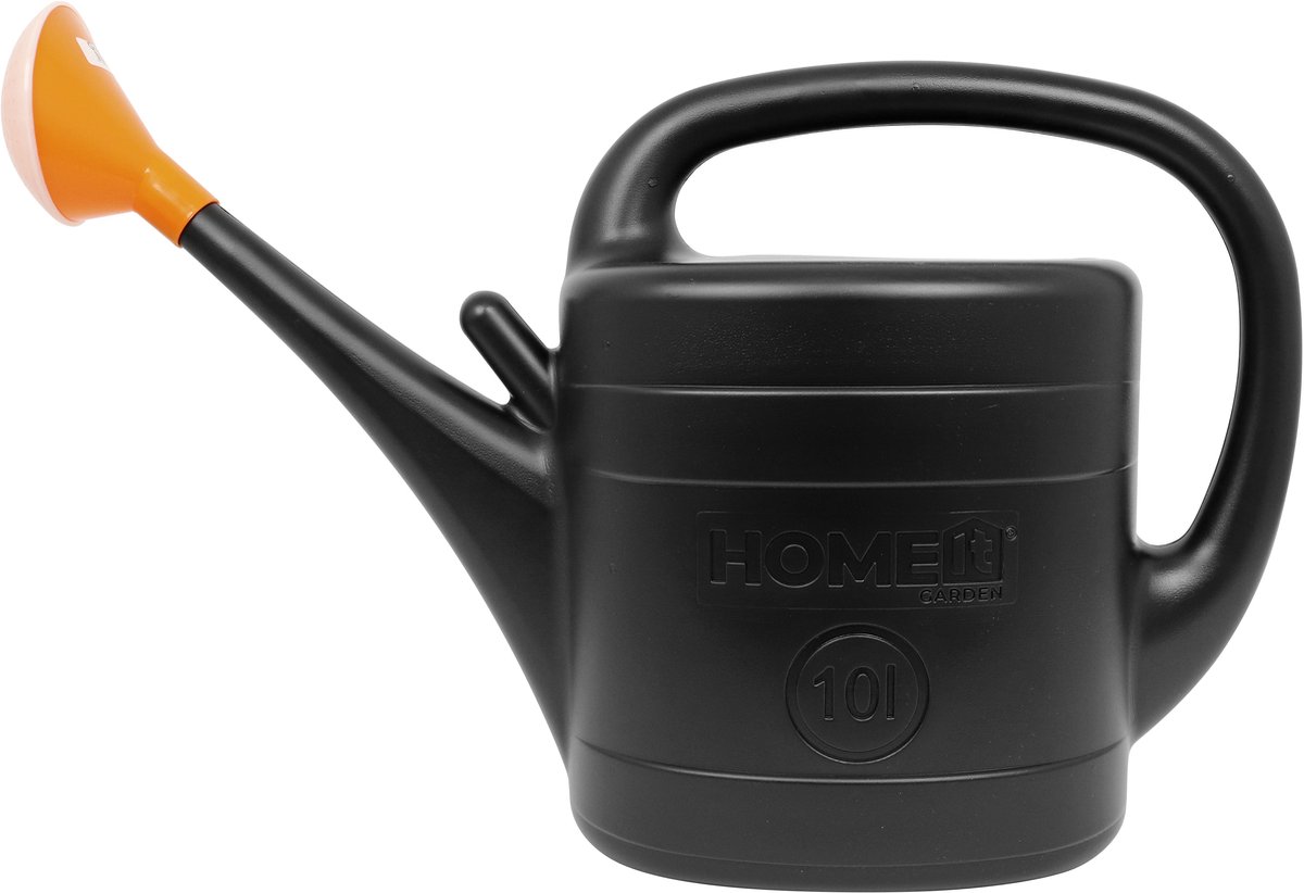 HOME It® Gieter met broeskop - Zwart - kunststof - 10 liter - gieters voor buiten - 100% gerecycled