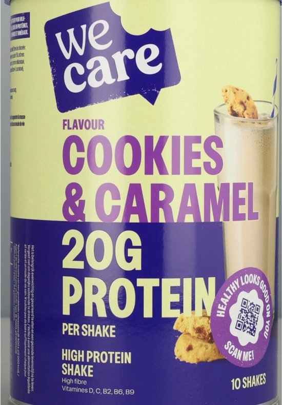 WeCare - High Protein Shake - Cookies Karamel 1 x 340 gr — afbeelding 4