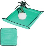 Tapis de rempotage imperméable pour plantes - Pliable - Anti-salissures - Convient aux Plantes de jardin - Vert - 50 cm x 50 cm