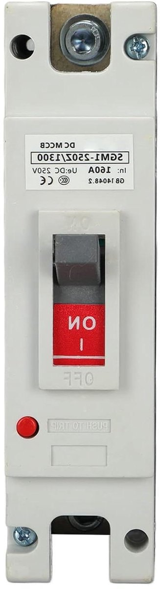 Allecto Plus - 1P MCCB Stroomonderbreker voor zonnebatterijbescherming - 250V 160A