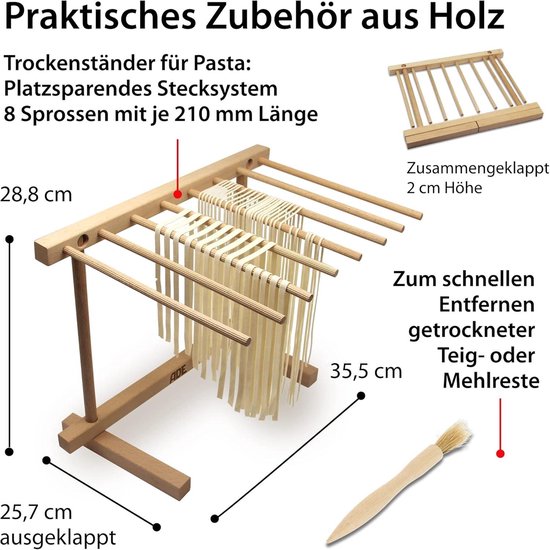 Deegsnijder en Pastamachine - Voor het maken van verse pasta en
