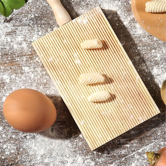 Gnocchi Plank Pasta Maker Natural Beech Wood Paddle with Roll Garganelli Makaroni Pasta Machine Tortellini — afbeelding 5