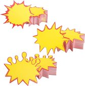 Starburst prijskaartjes - Set van 300 stuks voor promotie en reclame binnen retailomgeving