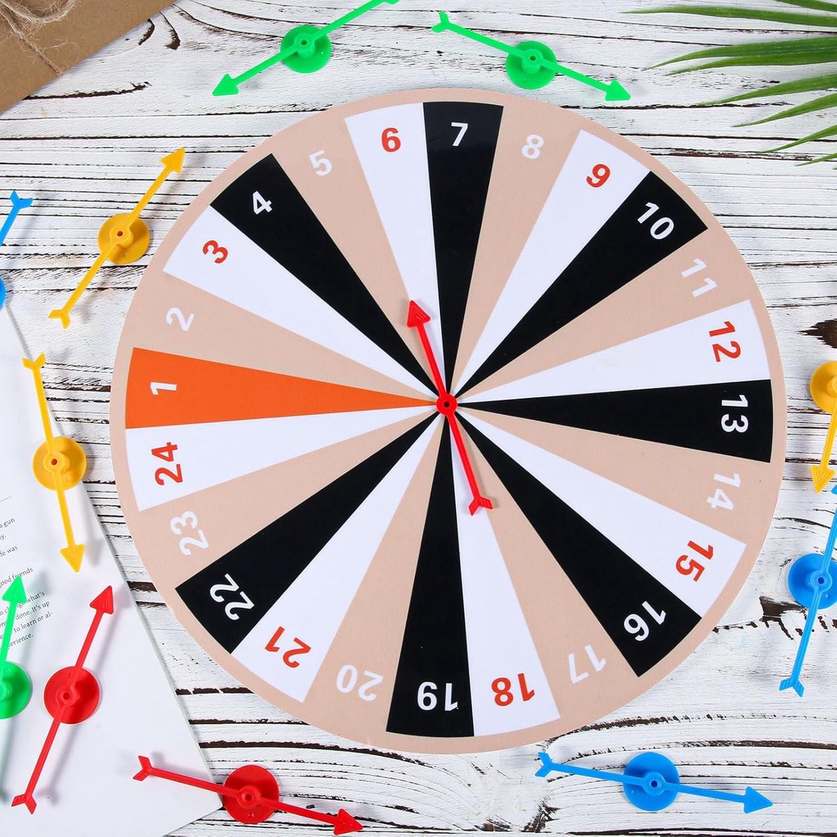 4 Inch Pijl Spinners Plastic Pijl Spinner in 5 Kleuren voor School, Board Spinner (25 stuks
